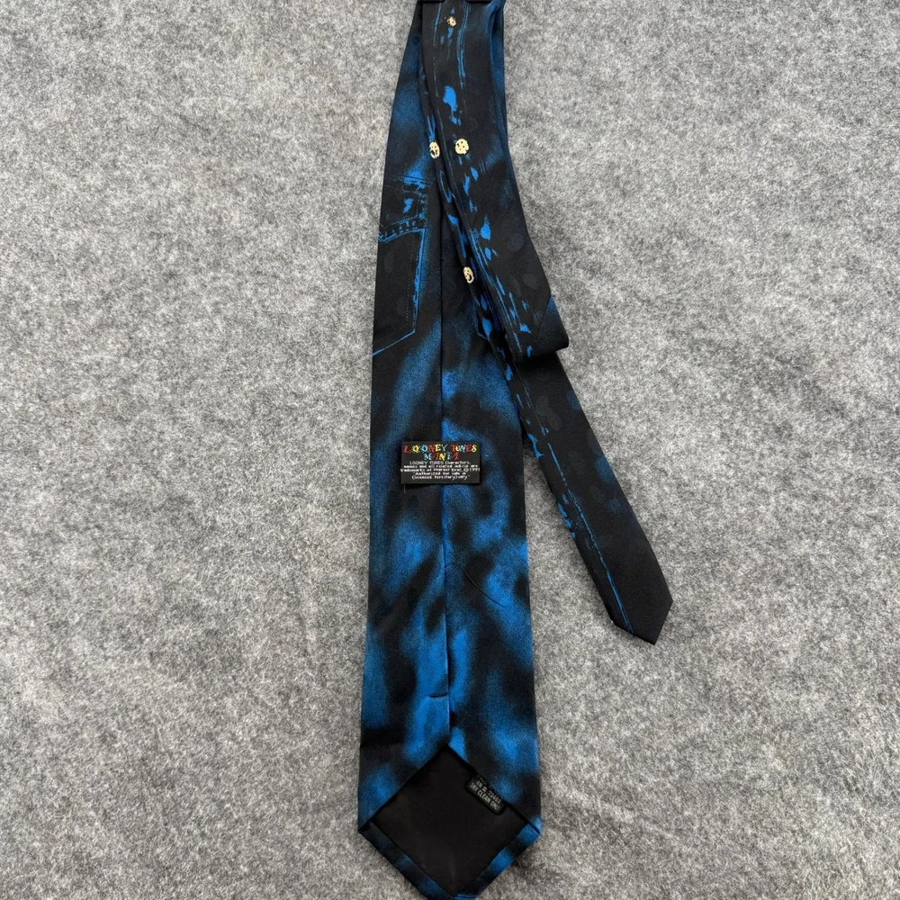 Looney Tunes Tie Mens OS‎ Blue Bugs Bunny Basketball Space Jam Vintage 90s Mania